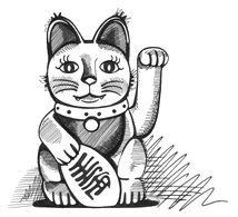 japanese cat illustration